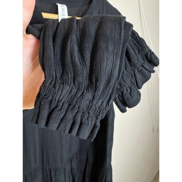 Anthropologie Amadi Rossi Ruffled Tunic Rayon Dress Made in USA Boho Spring M - Picture 6 of 11